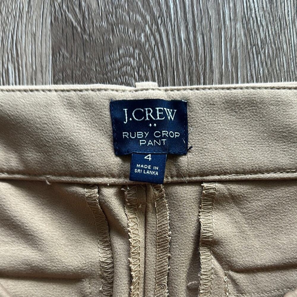 J.Crew Ruby Crop Pants Camel Size 4 Business Casu… - image 5